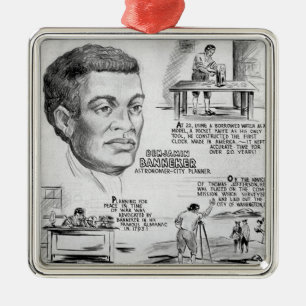 Benjamin Banneker Black American Scientist Ornament Aus Metall