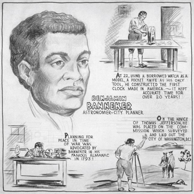 Benjamin Banneker: Black Scientist & Revolutionär Aufkleber (Vorderseite)