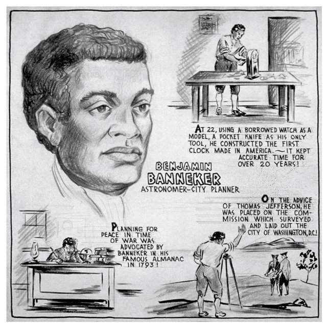 Benjamin Banneker: Black Scientist & Revolutionär Freistehende Fotoskulptur (Vorne)