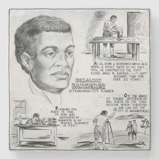 Benjamin Banneker: Black Scientist & Revolutionär Steinuntersetzer (Vorderseite)