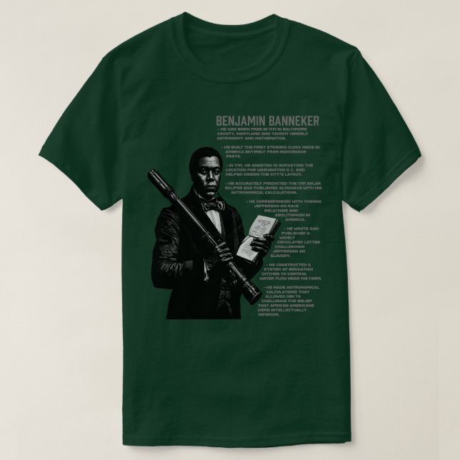Benjamin Banneker Fakten T-Shirt (Design vorne)