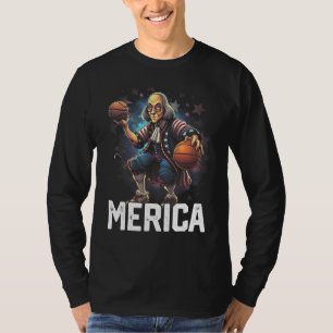 Benjamin Ben Franklin, USA 4. Juli Lustig, Basketb T-Shirt