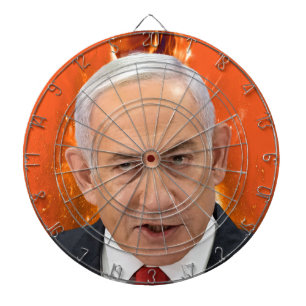 Benjamin "Bibi" Netanjahu Premier von Israel Dartscheibe