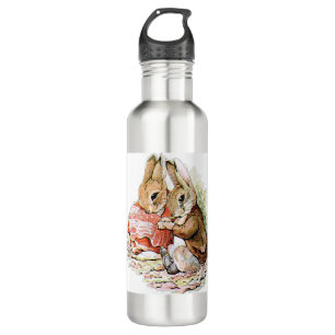 Benjamin Bunny und Peter Rabbit planen ihren Angri Edelstahlflasche