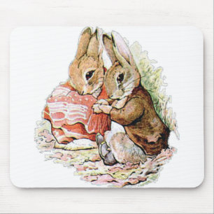 Benjamin Bunny und Peter Rabbit planen ihren Angri Mousepad