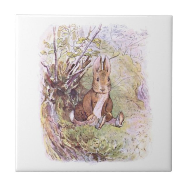 Benjamin Bunny (von Beatrix Potter) Fliese (Vorderseite)
