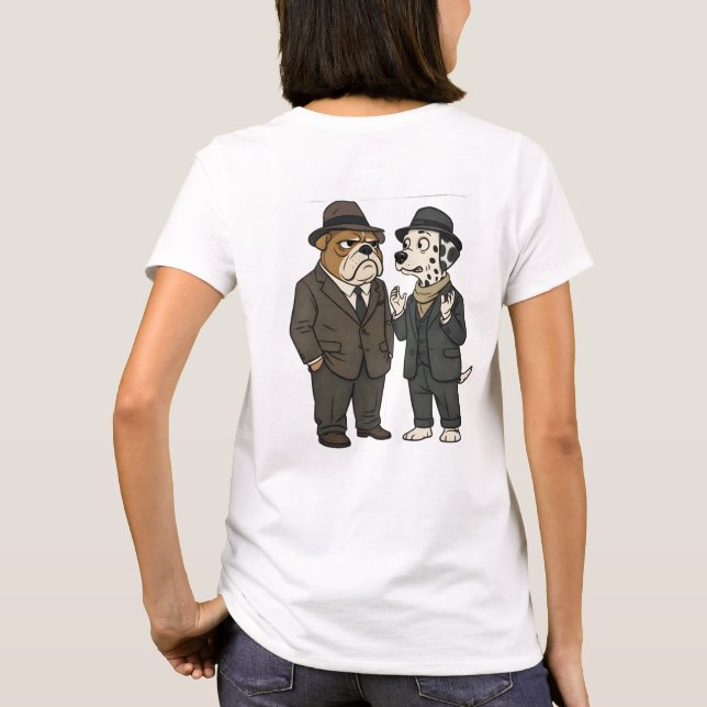 Benjamin Button Detektiv-Duo Grafik T-Shirt (Rückseite)