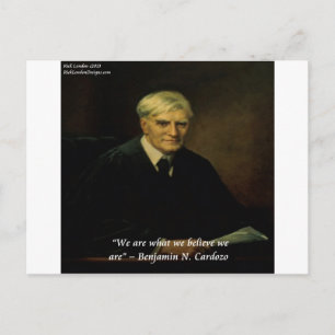 Benjamin Cardozo "Wer wir sind"-Zitat Postkarte