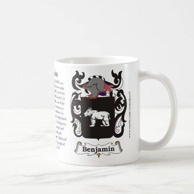Benjamin, der Ursprung, die Bedeutung und das Kaffeetasse (Rechts)