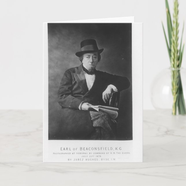 Benjamin Disraeli, 1. Graf von Beaconsfield Karte (Vorderseite)