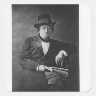 Benjamin Disraeli, 1. Graf von Beaconsfield Quadratischer Aufkleber