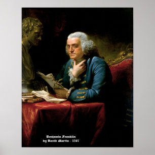 Benjamin Franklin - 1767 Gemälde von David Martin Poster