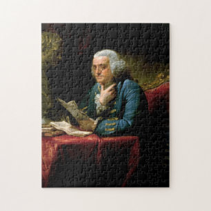 Benjamin Franklin - 1767 Gemälde von David Martin Puzzle
