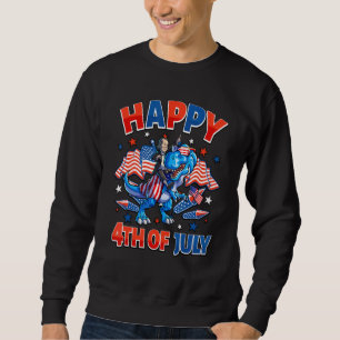 Benjamin Franklin 4. Juli Dino Boy Men Amerika Sweatshirt