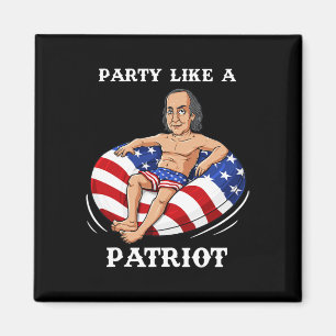 Benjamin Franklin 4. Juli USA Patriot Fun Magnet