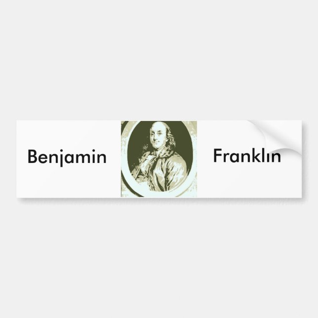 Benjamin Franklin Autoaufkleber (Vorne)