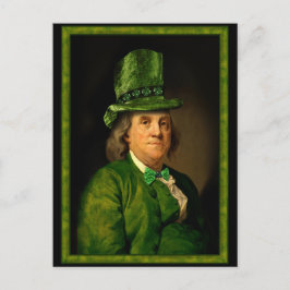 Benjamin Franklin Clover St Patrick's Day Postkarte