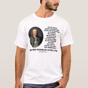 Benjamin Franklin-Erfindungs-Gelegenheits-Zitat T-Shirt