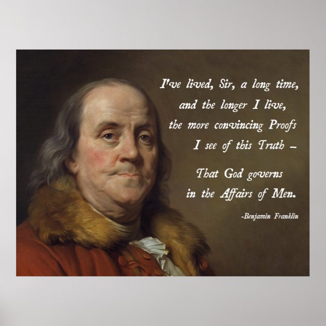 Benjamin Franklin God Poster (Vorne)