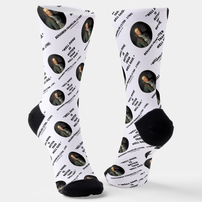 Benjamin Franklin gut gemacht besser als gut gesag Socken (Gewinkelt)