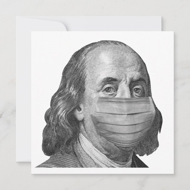 Benjamin Franklin in Maske (Vorderseite)