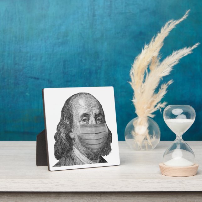 Benjamin Franklin in Maske Fotoplatte (InSitu)