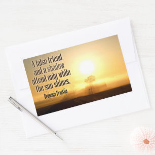 Benjamin Franklin Inspirational Zitat "Friend" Rechteckiger Aufkleber