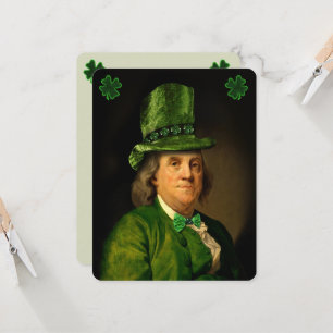 Benjamin Franklin Klee St. Patricks Tag Einladung