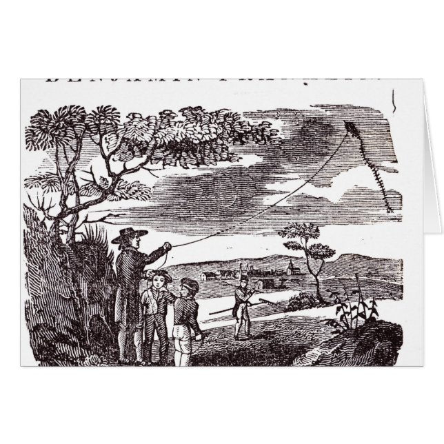 Benjamin Franklin leitet sein Drachen-Experiment (Vorderseite (Horizontal))