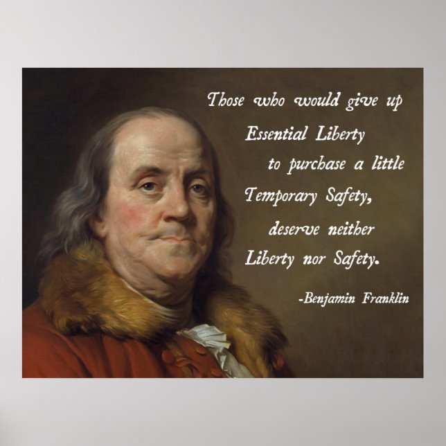 Benjamin Franklin Liberty Poster (Vorne)