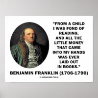 Benjamin Franklin liebt es Geld zu lesen Zitat