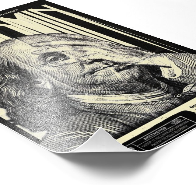 Benjamin Franklin Motivationsposter Fotodruck (Ecke)