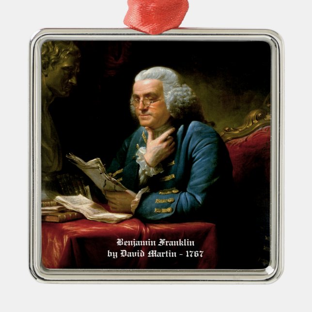 Benjamin Franklin Ornament Aus Metall (Vorne)