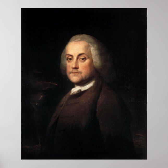 BENJAMIN FRANKLIN Portrait von Benjamin Wilson Poster (Vorne)