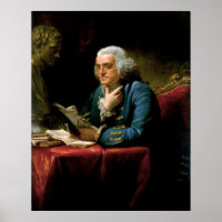 BENJAMIN FRANKLIN Portrait von David Martin Print