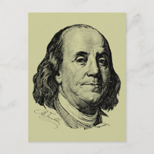 Benjamin Franklin Postkarte