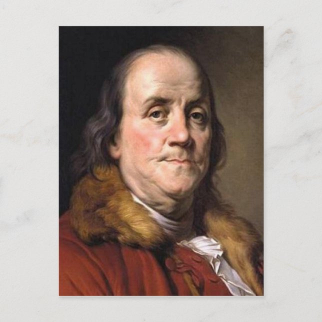 Benjamin Franklin Postkarte (Vorderseite)
