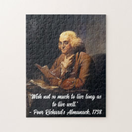 Benjamin Franklin Quote -Customize Puzzle