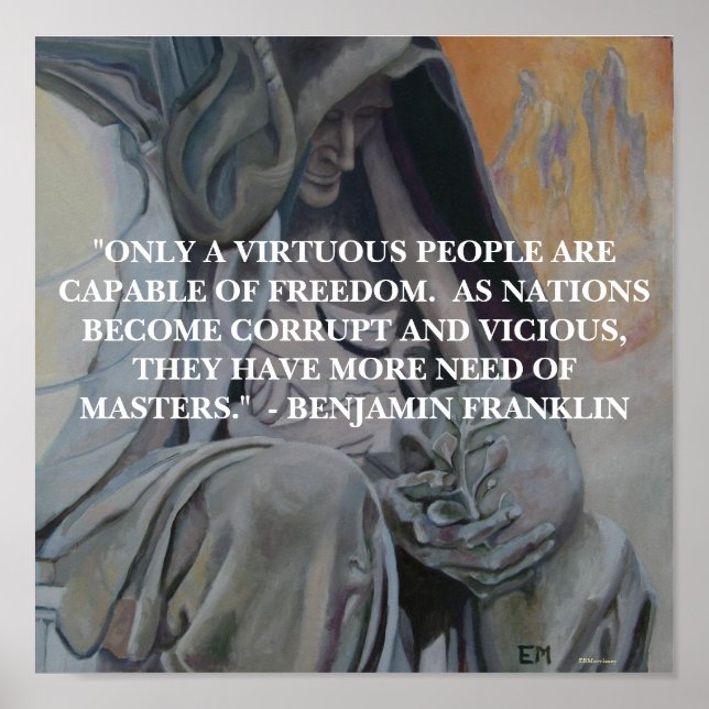 BENJAMIN FRANKLIN QUOTE - POSTER (Vorne)