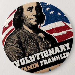 Benjamin Franklin-Revolutionärs-Knopf Button