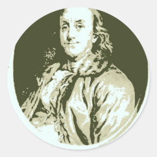 Benjamin Franklin Runder Aufkleber