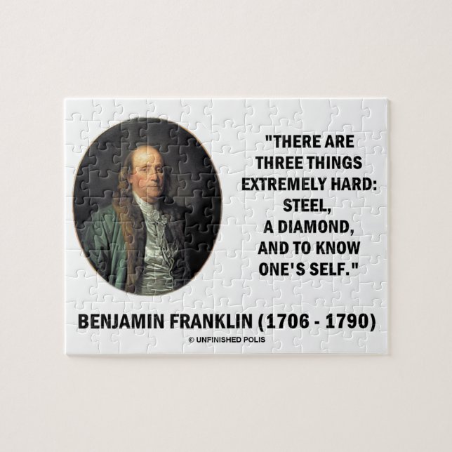 Benjamin Franklin Three Dinge Extrem Hard Puzzle (Horizontal)