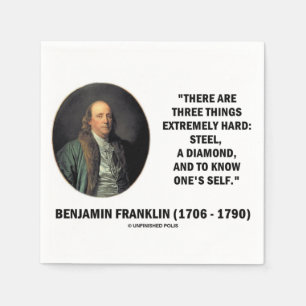 Benjamin Franklin Three Dinge Extrem Hard Serviette