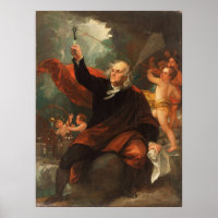 Benjamin Franklin Zeichne Elektrizität aus dem Him
