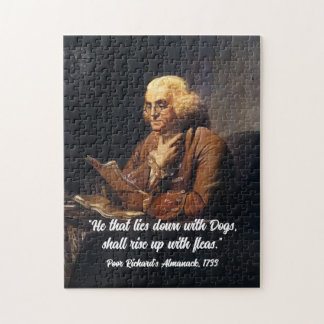 Benjamin Franklin Zitat - Benutzerdefiniertes Puzz Puzzle