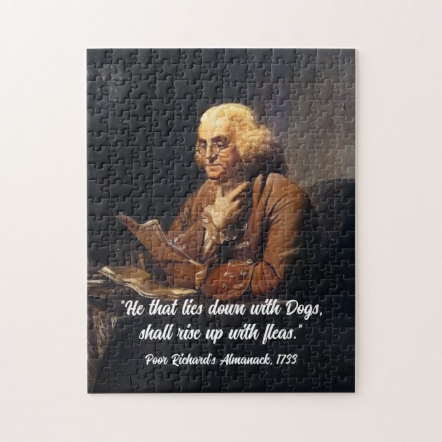 Benjamin Franklin Zitat - Benutzerdefiniertes Puzz Puzzle (Vertikal)