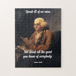 Benjamin Franklin Zitat -Zitat anpassen Puzzle