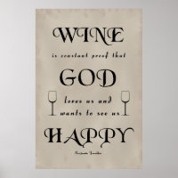 Benjamin Franklin Zitat zum Wein