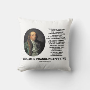 Benjamin Franklin zur Einschätzung von Wahrscheinl Kissen