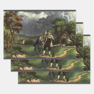 Benjamin Franklins Blitz mit dem Drachenexperiment Geschenkpapier Set